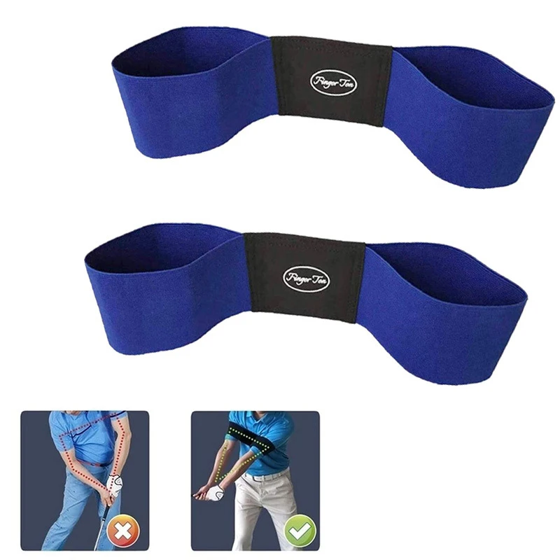 Professional Elastic Golf Swing Trainer Arm Belt Gesture Alignment Training Aid