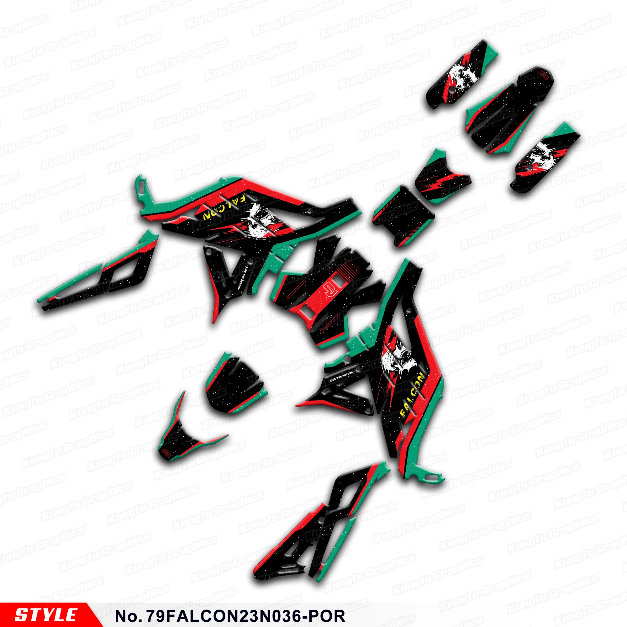 

JY RACING Personalized Stickers Complete Adhesive Decals for 79BIKE 79 Bike Falcon Pro Electric Dirt Bike Wrapping, Decorative
