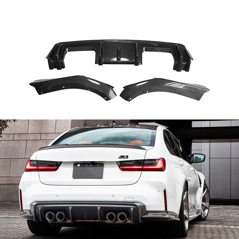 

Dry carbon fiber rear lip rear bumper tail lip back shovel chin surround for BMW M3M4 G80 G82 G83 2021