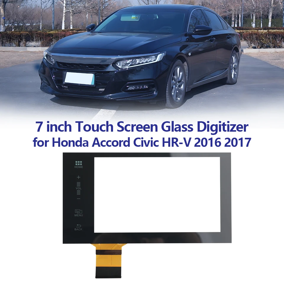 

7'' 60 Pins Touch Screen Glass Digitizer Fit 2016 2017 Honda Accord Civic HR-V Pilot Fit Car Radio Multimedia Parts