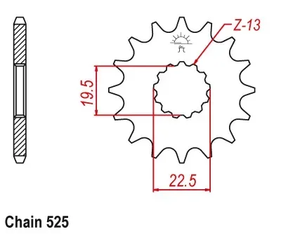 525 14T Motorcycle Front Sprocket For Suzuki GSF400 90-94 GSX400 GSX-R400 Impulse 88-92 RF400 TM250 72-75 RG400 87 TS250 71-83