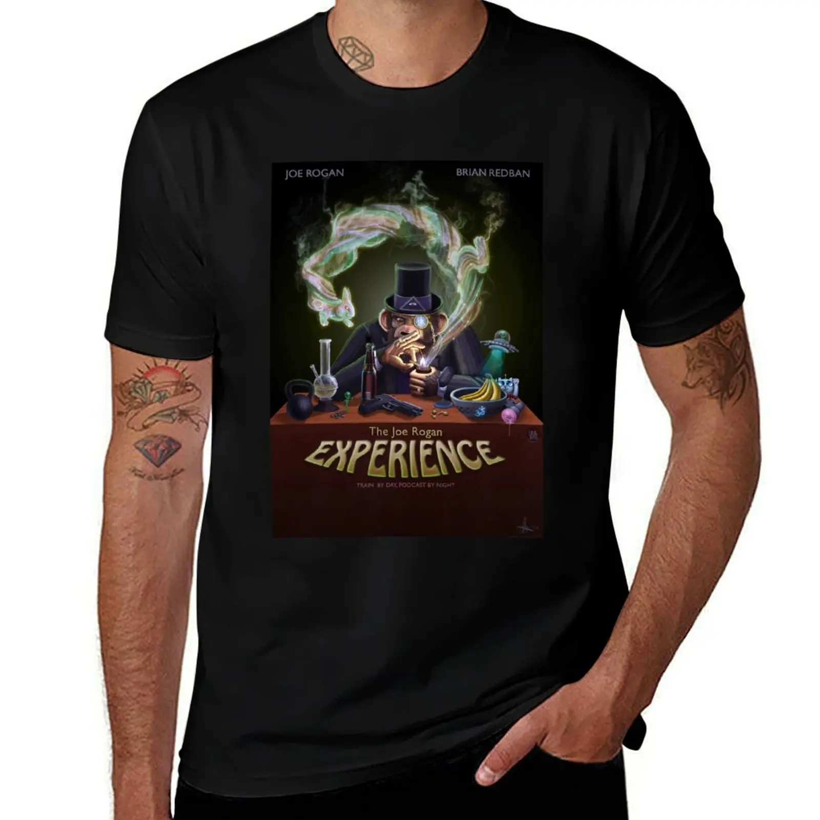 Joe Rogan Experience T-Shirt Basic Solid Color Casual Tee Shirt T-Shirt