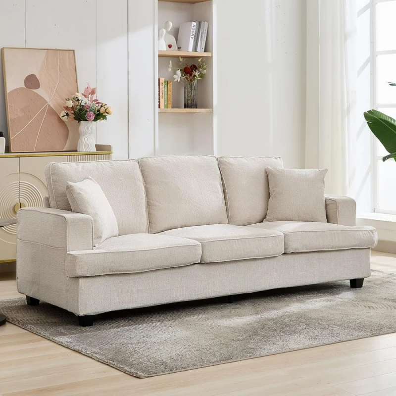 

89" Couch Sofa for Living Room, Modern Sofa Loveseat with Comfy Extra Deep Seat, Comfortable Sofa Mid-Century 3-Seater Couch