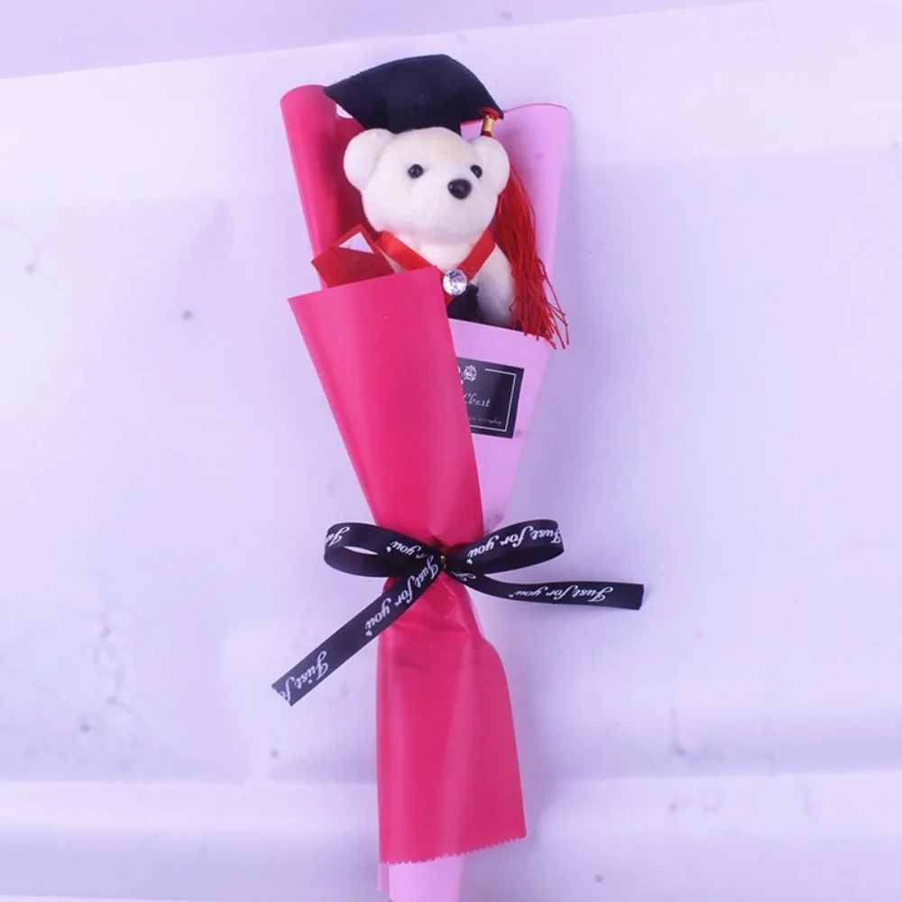Bouquet Decoration Graduation Bear Bouquet Cartoon Bear Bear Bouquet Lovely Elegant Doctoral Bear Valentine'S Day