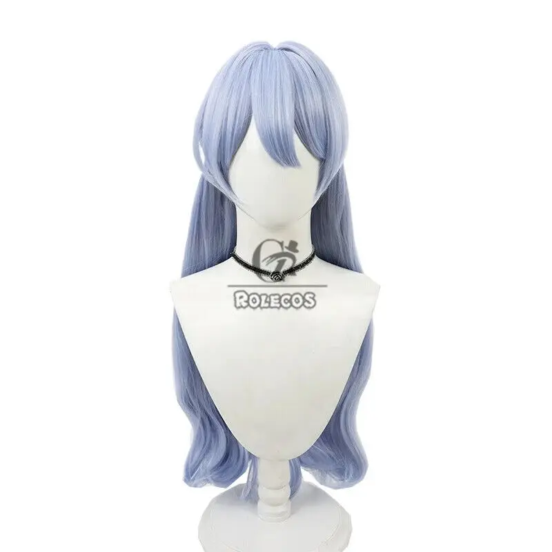 Honkai Star Rail Robin Cosplay Wigs 80cm Women Long Light Blue Synthetic Hair