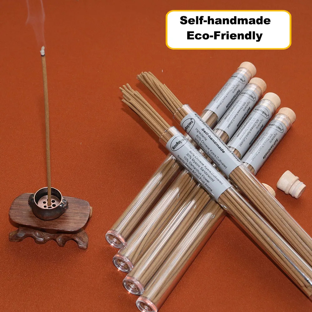 Authentic Chinese Kyara+Sandalwood+Osmanthus Flower Incense Sticks 10g Premium Quality Eco-Friendly Natural Aromatherapy Qinan