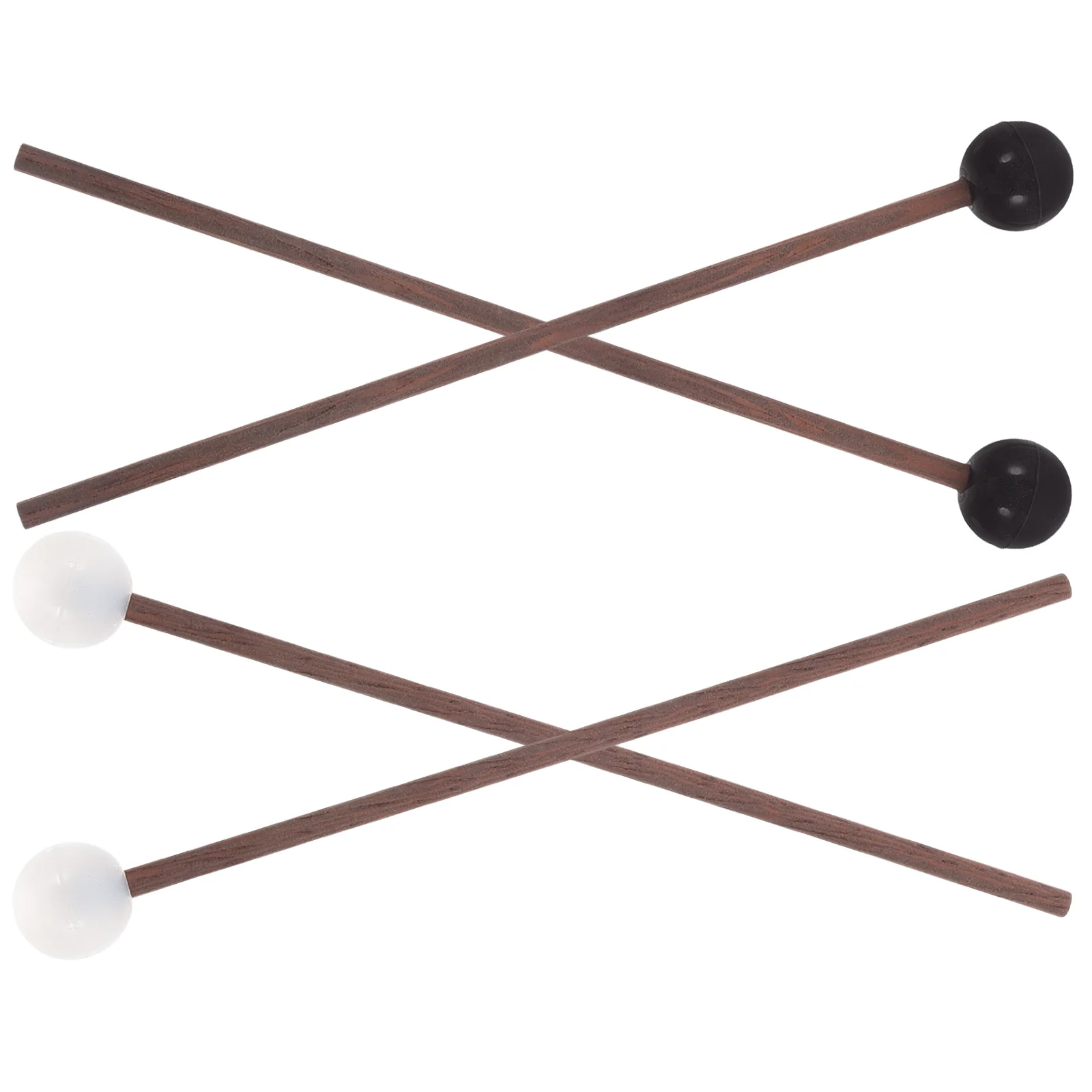 

2 Pairs Ethereal Drum Stick Drumsticks Percussion Instrument Mallet Gavel Portable Small for Steel Tongue Rubber Accessories