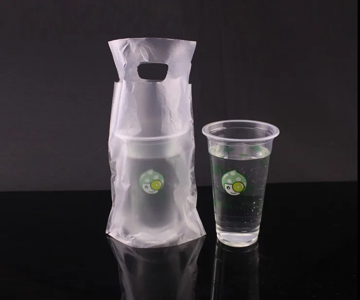 500pcs/lot- Capacity. 500ML-700ML 5 Silk Disposable Plastic Bags Milk Tea Coffee Cup Take-out Packaging Bags