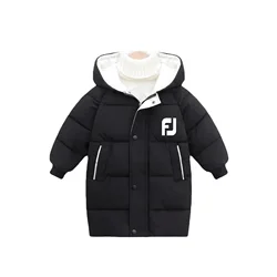 Cotton children's jacket, baby thick long coat, autumn and winter, 2024 novel