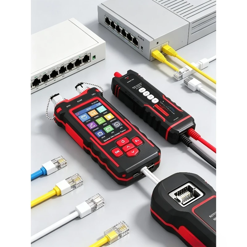 NF-859GK/GT/GS Network Cable Tester Ethernet Phone Line Tester RJ45 RJ11 TDR PING POE LP Tester for CAT5 CAT6 Cable Toner view 3