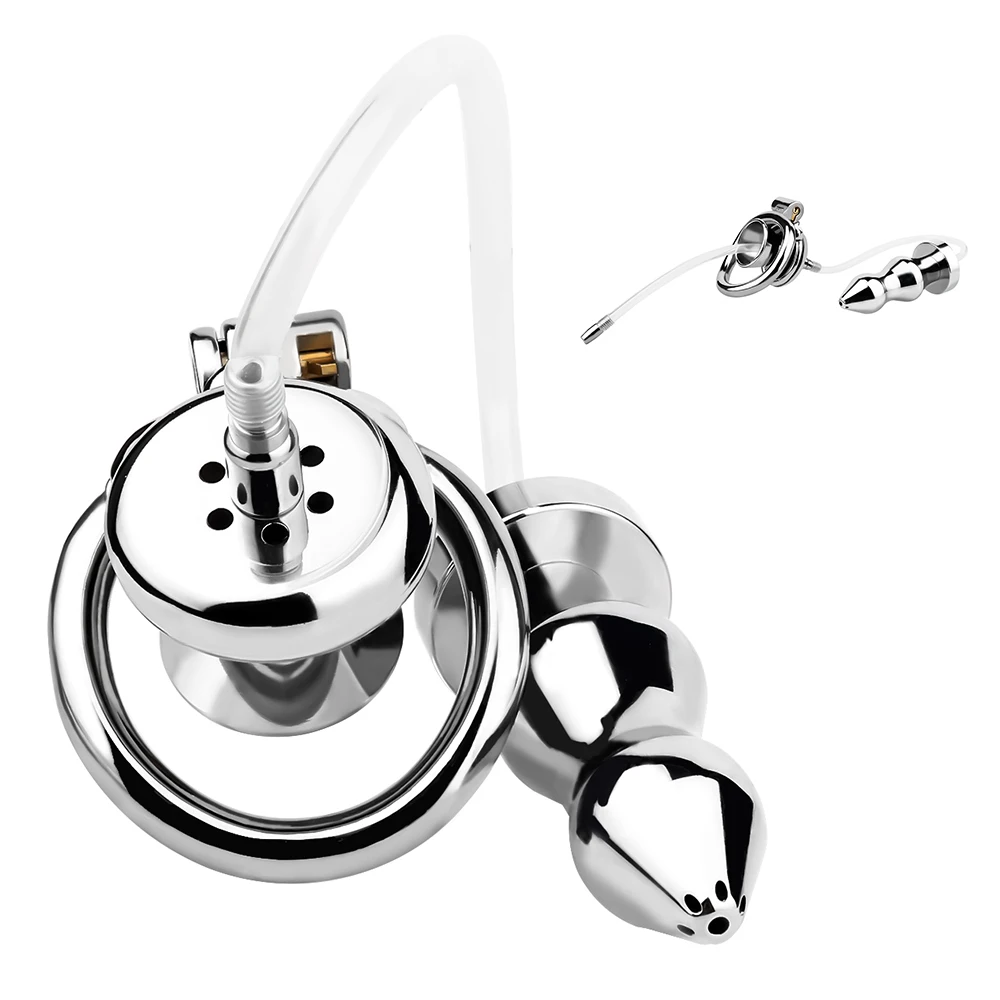 FRKO Mini Button Inverted Penis Lockcock Cages With Anal Plug CBT Adult Games Penis Rings BDSM Cock Restraints Sex Toys For Men