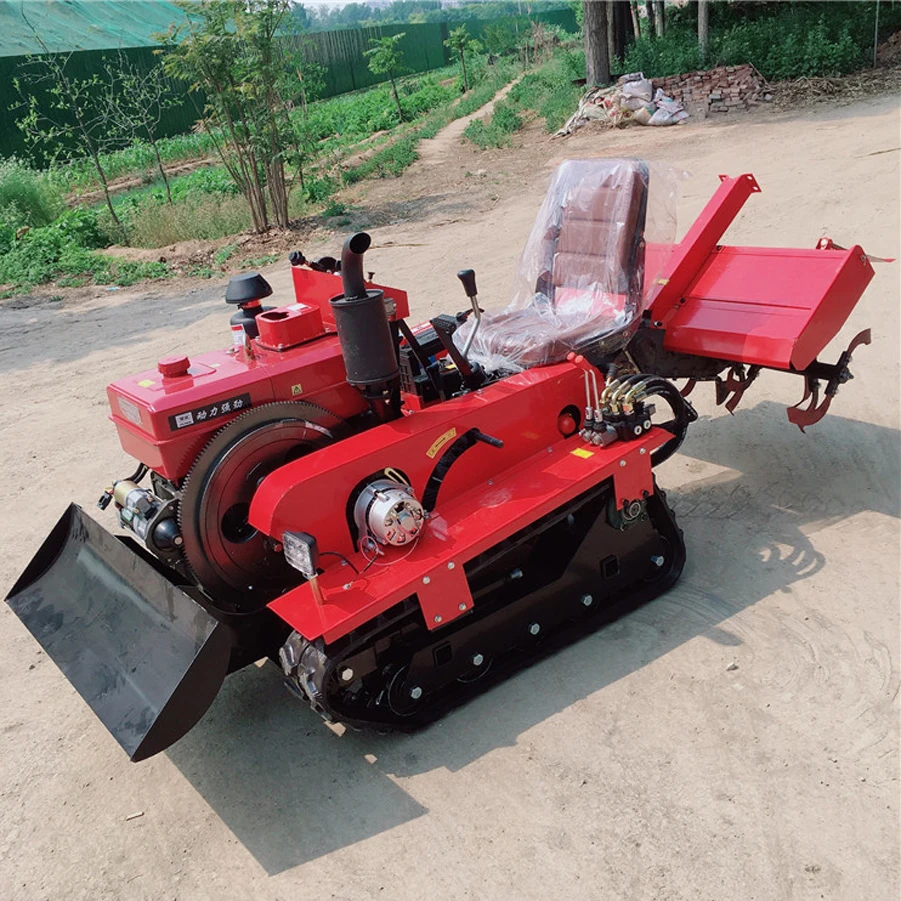 Crawler Multi-function Rotary Tiller Diesel Power Back  Agricultural   Motorbineuse