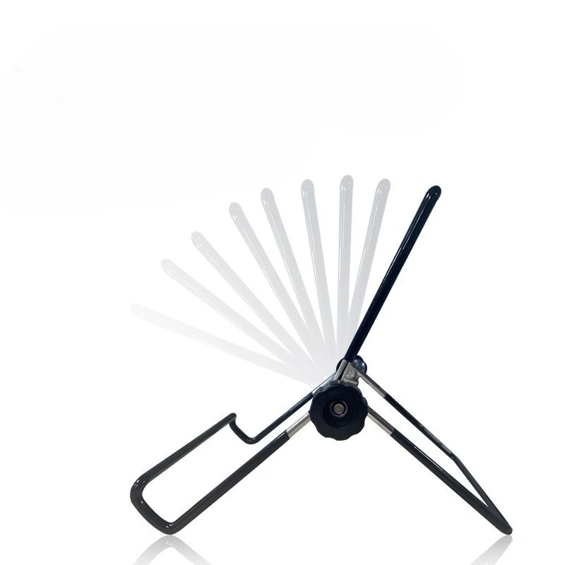 Triangle Metal Tablet Stand, Foldable Rotating Wire Desktop Lazy Holder for iPad, Cell Phone & Tablet, Portable