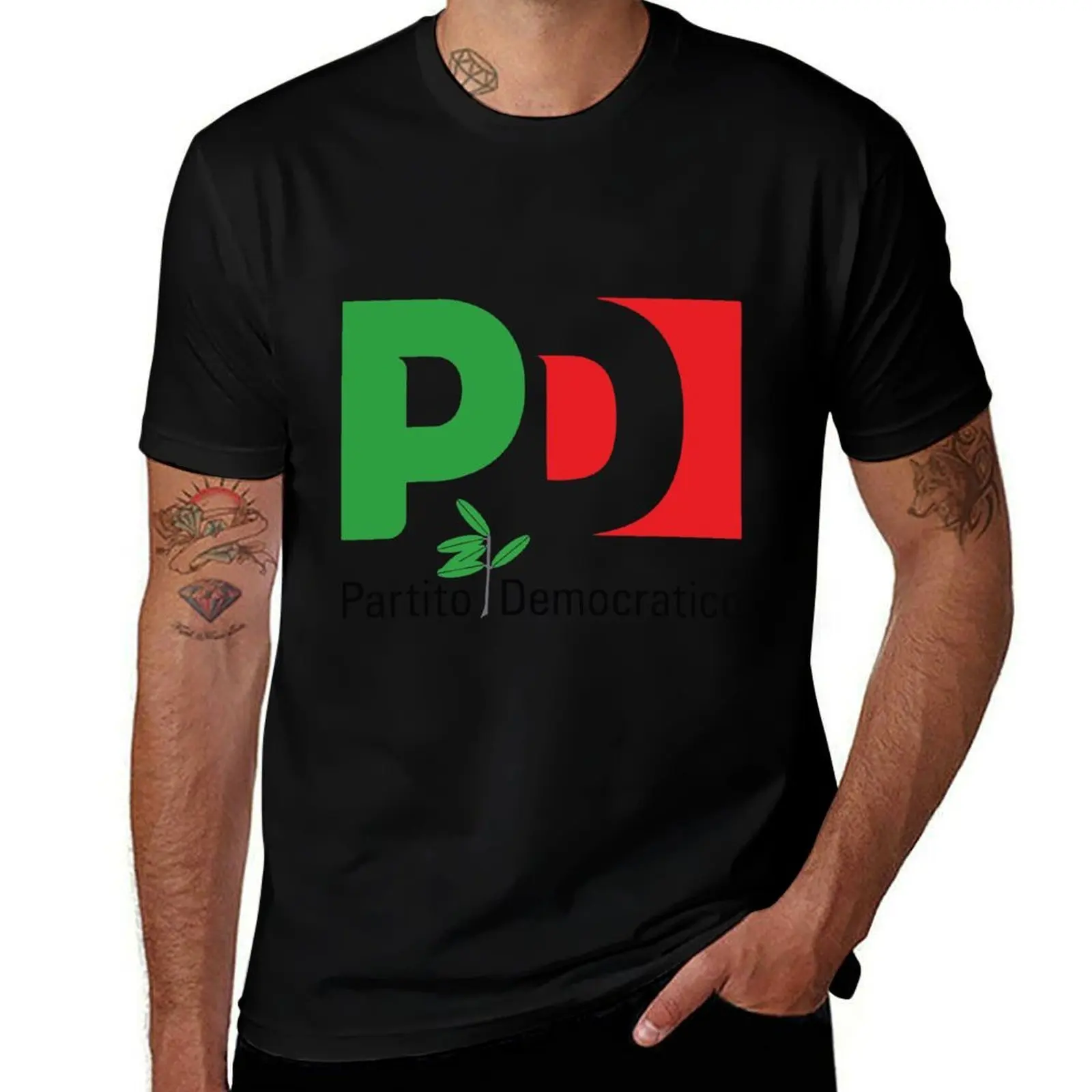 

Partito Democratico PD T-Shirt t shirt man casual man t shirts high quality luxury brand T-Shirt