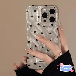 For OPPO Reno 12 Pro 11 Pro 8T 5G 10 9 8 7 6 5 Pro SE 4Z 7Z 8Z 7 8 Lite Phone Case Korean Style Glitter Polka Dot Soft Cover