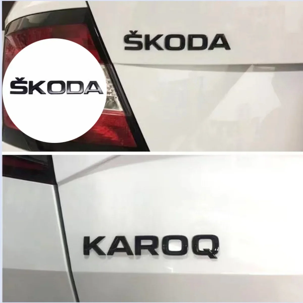 

Car sticker modified rear trunk accessories For Skoda series 4X4 FABIA KAMIQ KAROQ KODIAQ OCTAVIA RAPID SUPERB YETI letter logo