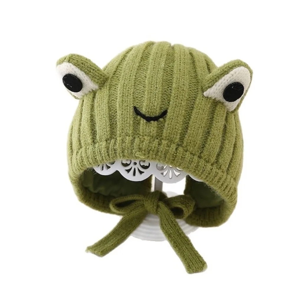 Novo bonito sapo pulôver boné à prova de vento à prova de frio gorro quente balaclava outono e inverno