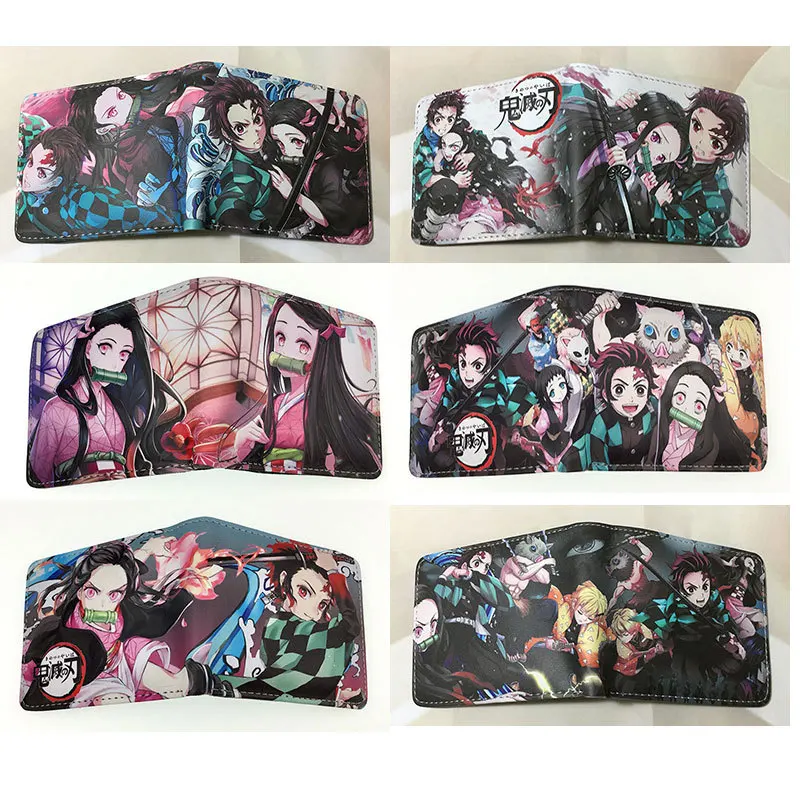 Demon Slayer: Kimetsu No Yaiba Anime Peripheral Cartera corta Zero Wallet Estudiante Hombres y mujeres Cartera simple