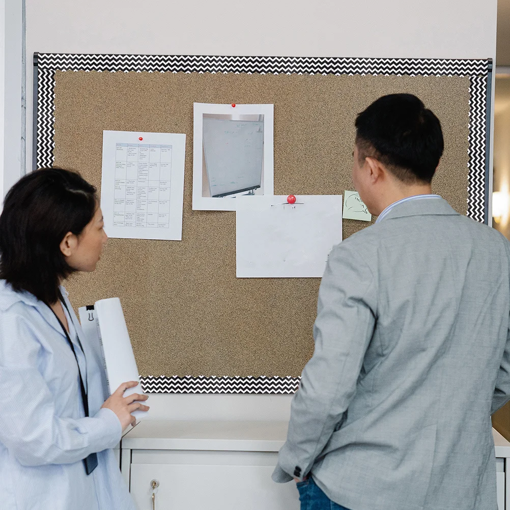 

1 Roll Black White Border Sticker Bulletin Board Chalkboard Sticker Classroom Decor Label Reminder Decoration