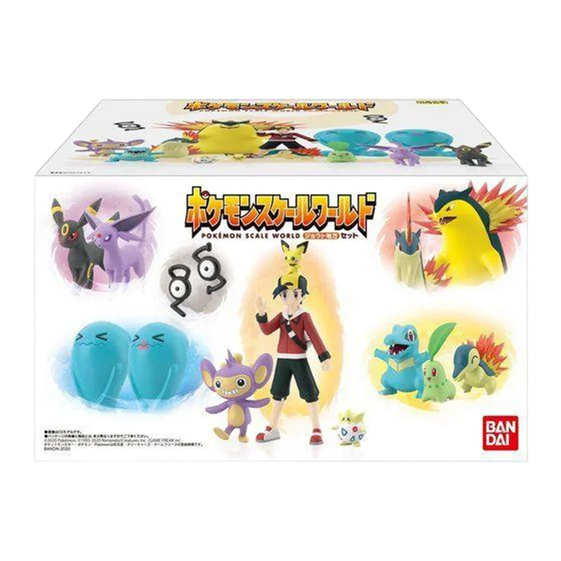 Genuine Bandai POKEMON Scale World Johto Region Gold Typhlosion Anime Action Figures Shokugan Model Figure Toys Gift for Kids