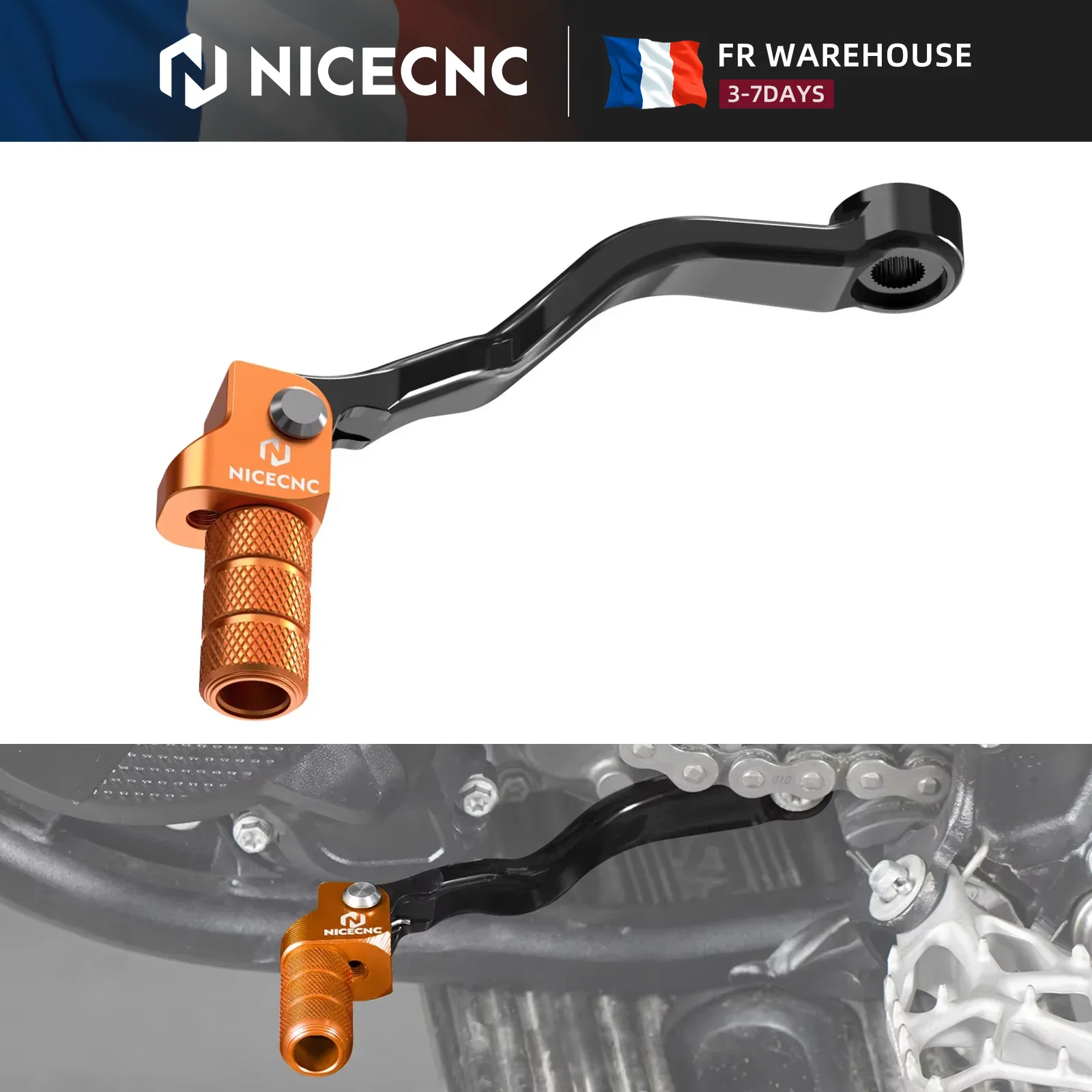 NICECNC pour KTM EXC 300 250 XCW 2024 2025 Levier de changement de vitesse en aluminium forgé pour Husqvarna TE 300 GasGas EC 300 EC 250