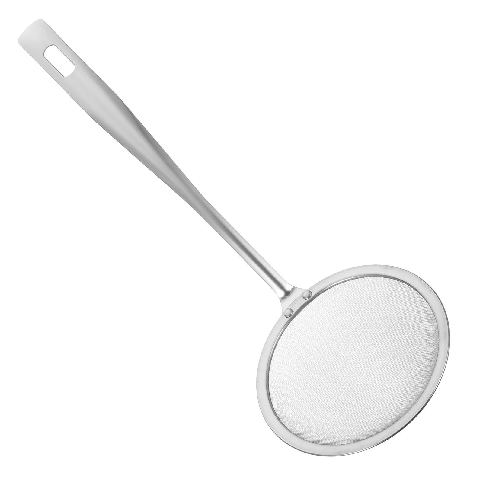 

Fine Mesh Strainer Stainless Steel Colander Spoon Filter Grease Kitchen Tool Silver