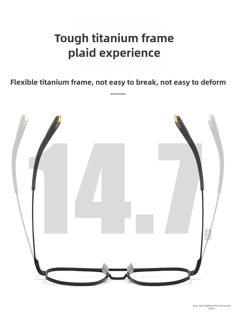 Light Pure Titanium Frames Retro Polygon Spectacle Pilot Retro Double Bridge Customized Optical Prescription Eyeglasses Men