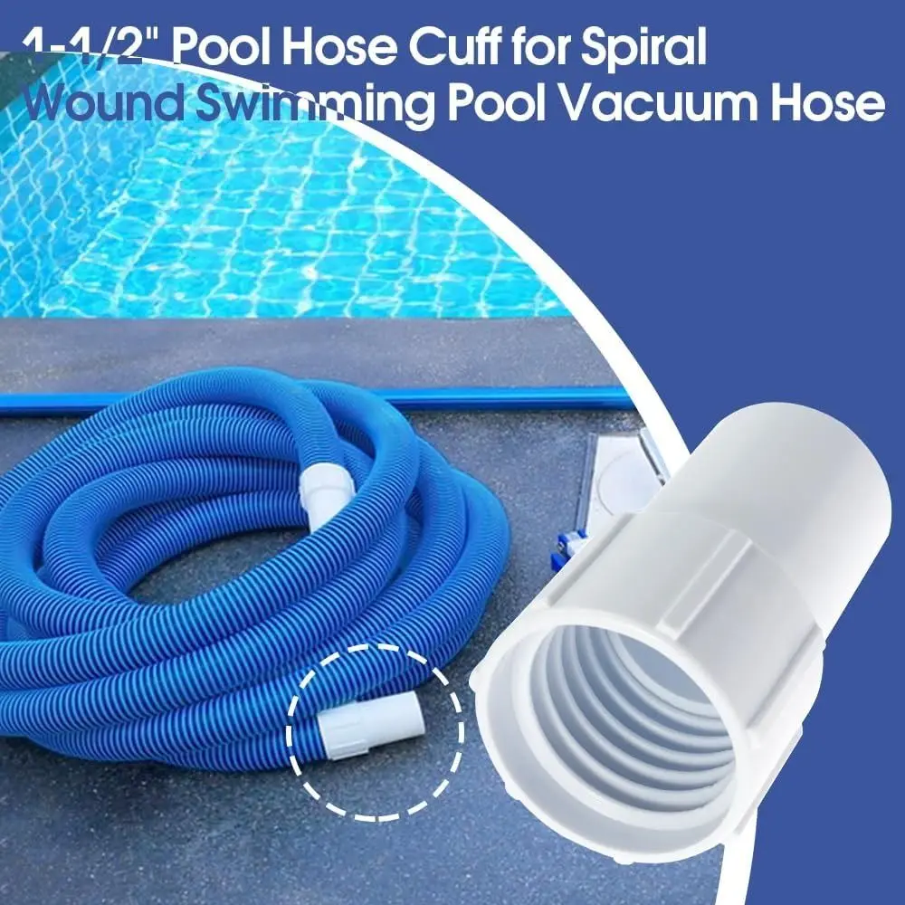 Durable Plastic Hose Connector Coupling 1-1/4 Inch 1-1/2 Inch Hose Fitting White Swimming Pool Accessories