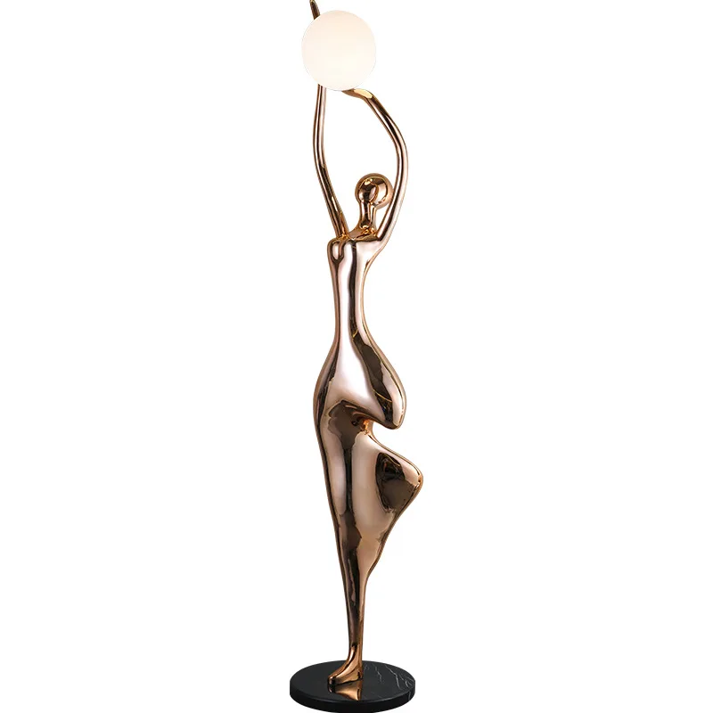 

New Art Home Living Room Abstract Character Sculpture Designer Floor Lamp