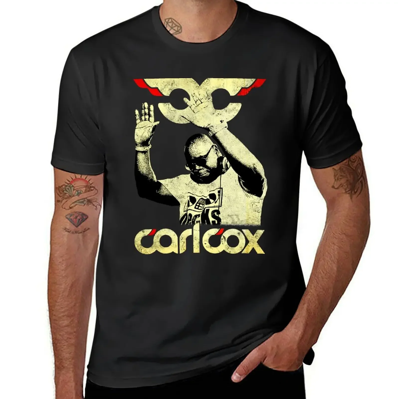 Carl Cox Grungy Old School House Minimal Techno T-Shirt anime clothes korean fashion t shirts for men cotton