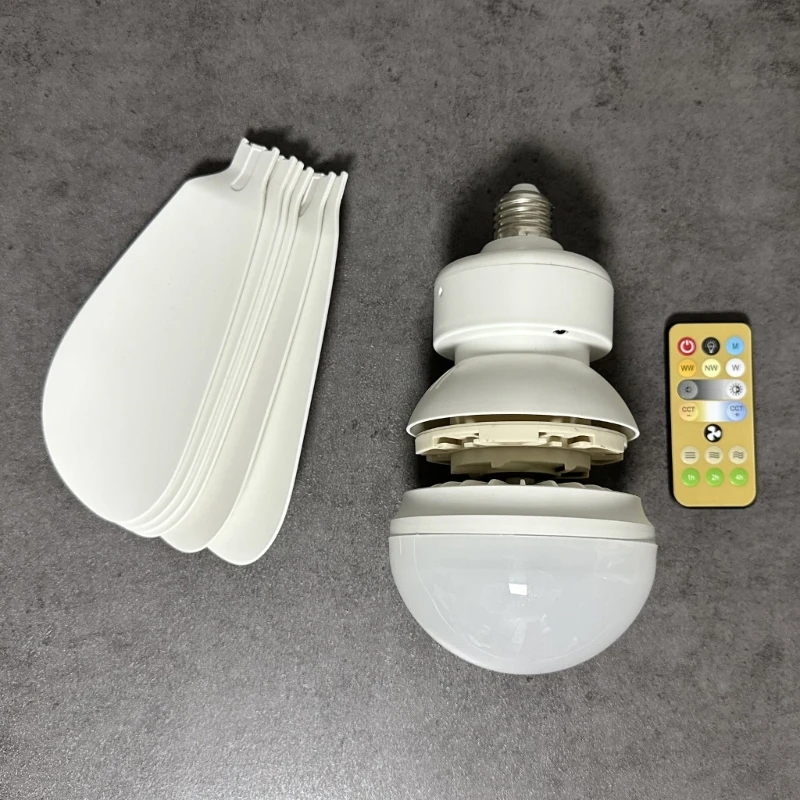 2-in-1 Modern Ceiling Fan with Light, 30W Cooler Lamp Detachable Fan Leaf with Remote Control 3000K-6500K AC85V-265V