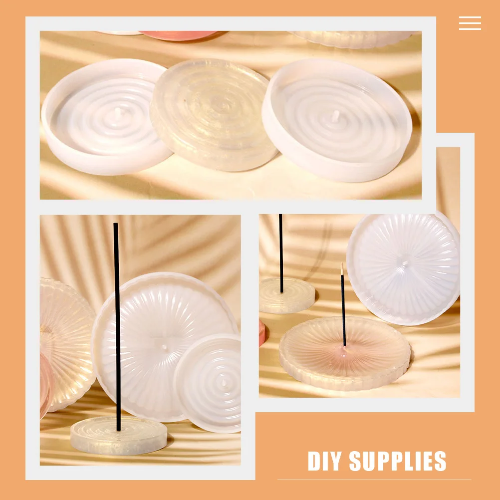 

2pcs Incense Stick Holder Mold Silicone Aromatherapy Plate Casting Tray for DIY Crafts Resin Epoxy Jewelry Accessories Reusable