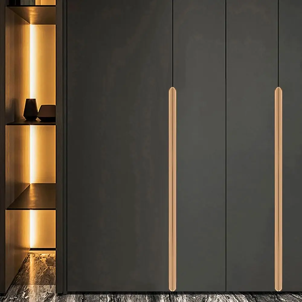 Poignées d'armoire haut de gamme, quincaillerie de cuisine, boutons de porte en alliage d'aluminium, accessoires simples, poignées de tiroir, ménage