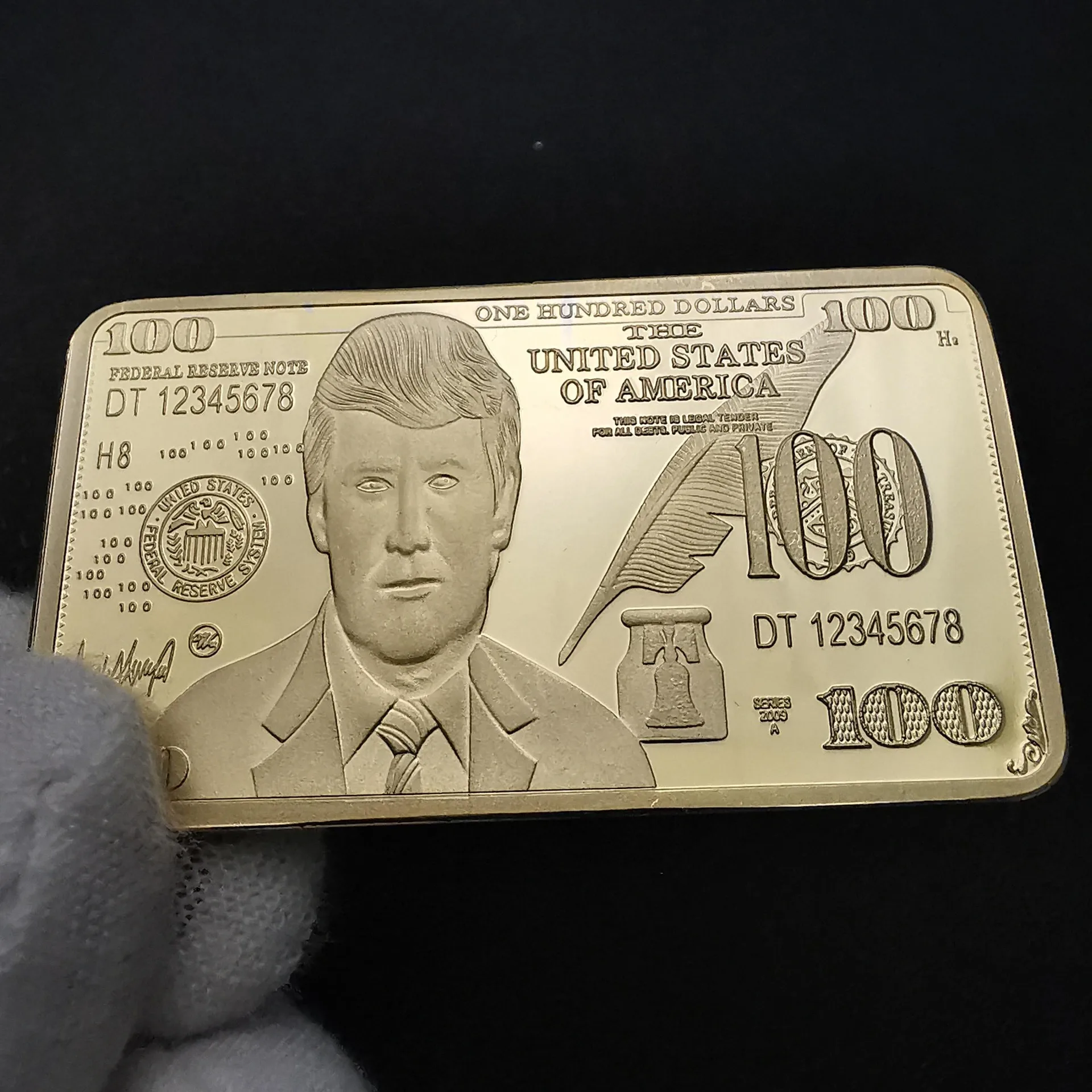 US President Trump 2024 Gold Bar Square Commemorative Coin For Fans Gifts