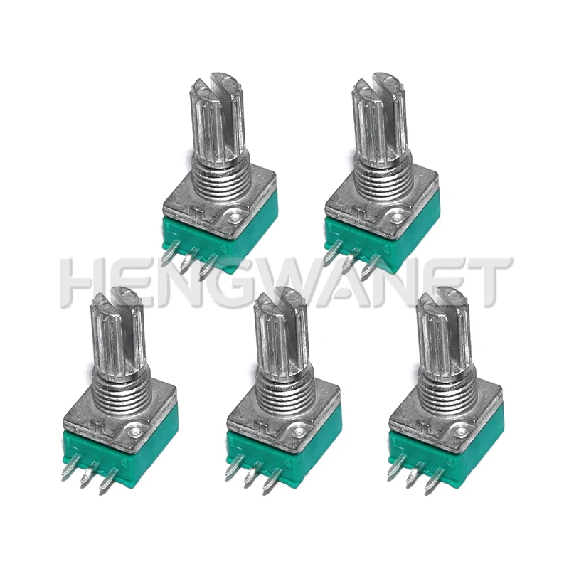 5pcs 15mm 3/6/8pins Shaft RK097 RV097NS B5K B10K B50K B100K B500K Audio Amplifier Sealed Linear Volume Potentiometer Resistor
