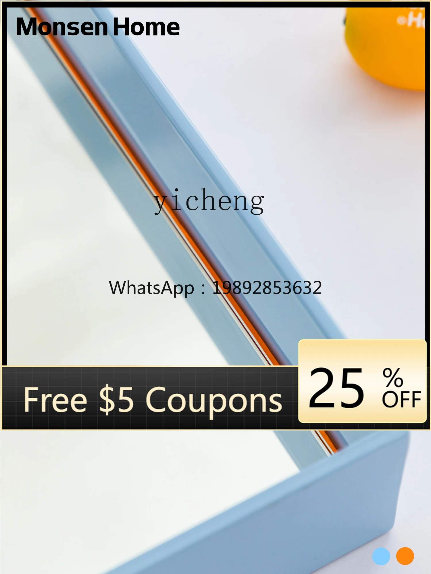 J-3  island mirror floor-to-ceiling design ultra-clear full-body mirror home clothing store full-length mirror