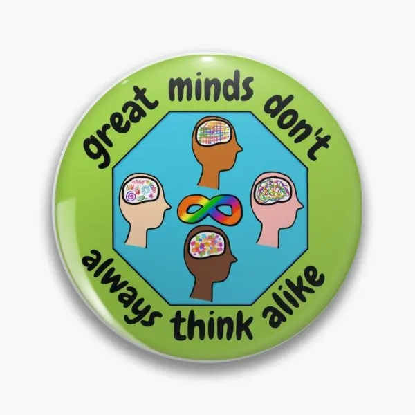 Great Minds не всегда думайте о том, что брелок, мягкая булавка, металлическая креативная булавка для лацкана, значок, Забавный женский мультяшный Декор