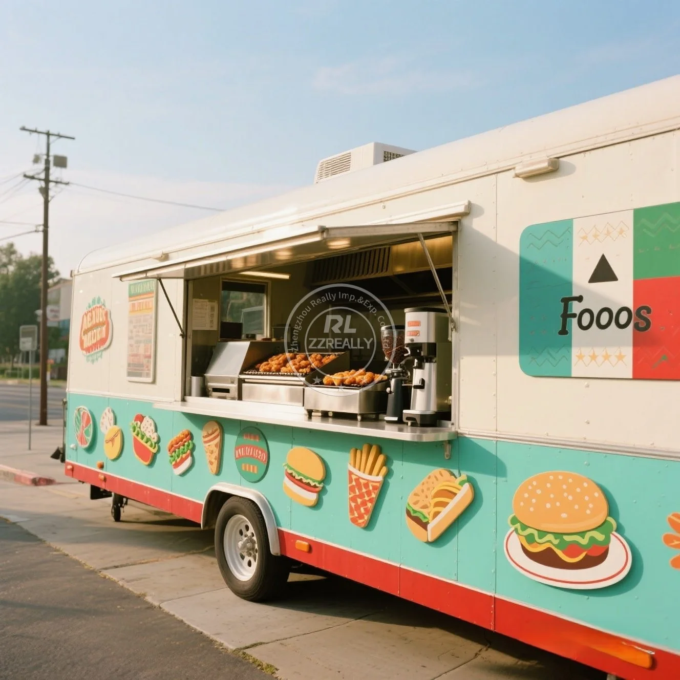 

2025 Street Outdoor Bbg Concession Catering Trailer Mobile Food Truck Fully equipped food truck with full kitchen