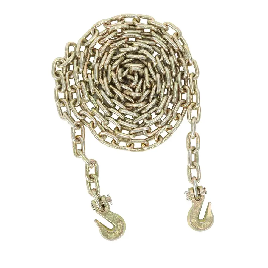 

16Inch x 14Foot Grade 70 Transport Binder Chain with G70 Clevis Grab Hooks,18,800 lbs Break Strength for Load TieDown Fixed Carg