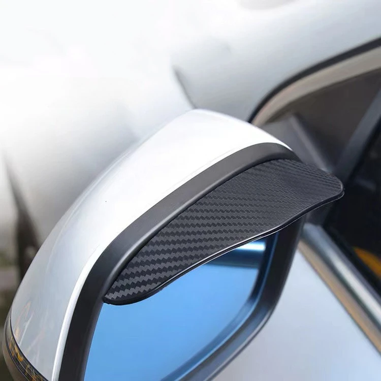 Carbon Fiber Look Car Side Mirror Rain Visor Rearview Mirror Rain Guard Sun Shade Anti-Rain Waterproof Deflector for All Models