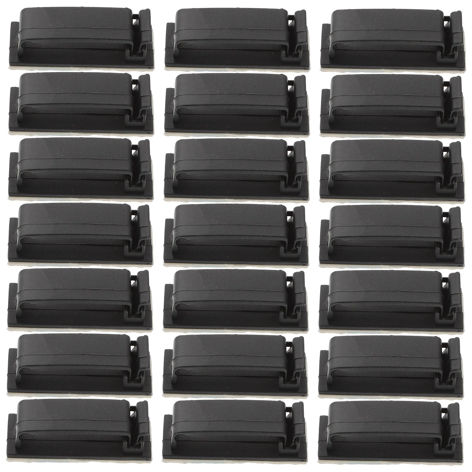 

50 Pcs Wire Cable Fixing Clip Holder Clips Desktop Organizer Management Folder Holders Black Office
