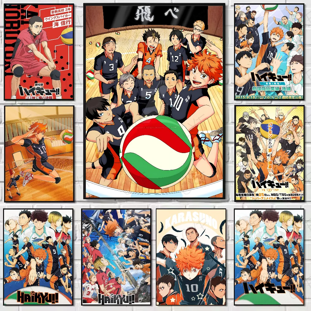 Japan Anime H-Haikyuu Poster, hochwertige Wandkunst für Zuhause, Büro, Schlafzimmer, Wohnzimmer, Flur, Bar, perfekte Geschenkidee