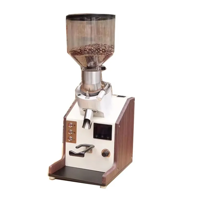 Adjustable-Speed Electric Coffee Mill Grinder Industrial Italian Cone Stainless Steel Touch Screen Operating for Home Office Use