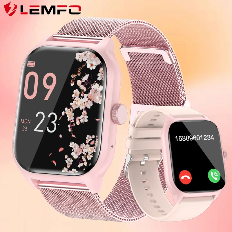 LEMFO LT10 Smart Watch 2024 Android Gift Bluetooth Call Smartwatch 2024 Touch Dial Music Fitness Tracker Sports Watches For IOS