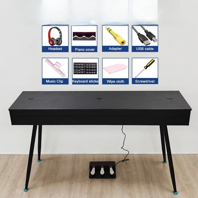 Digital piano Large music stand Portable 88-key hammer Action keyboard Bluetooth Midi desk Piano factory design A13T - view 5