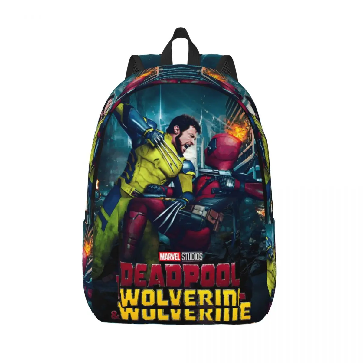 

Deadpool & Wolverine Poster Backpack for Men Women Teenage High School Business Daypack Cartoon Anime Laptop Canvas Bags Gift