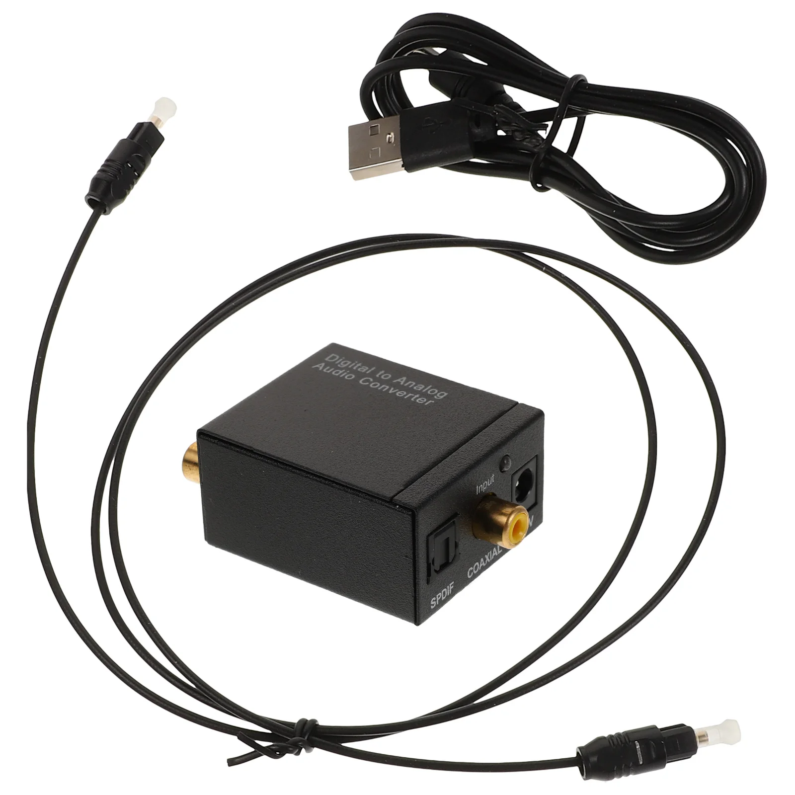 

Digital Analog Audio Converter 35mm Optical Fiber Adapter for RV High Fidelity Sound Transmission Easy Plug Play Design Wide