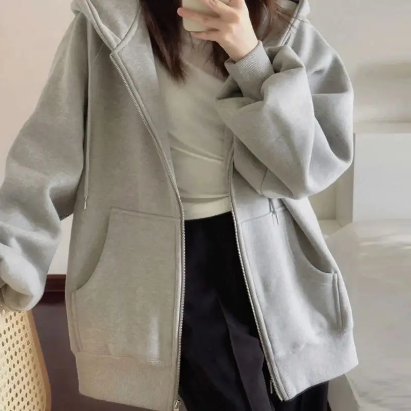 مقنعين سليم صالح هوديس زمم امرأة عادية كم طويل بلون خفيفة الوزن ربيع الخريف جديد تنوعا اقتصاص Slims العصرية #4