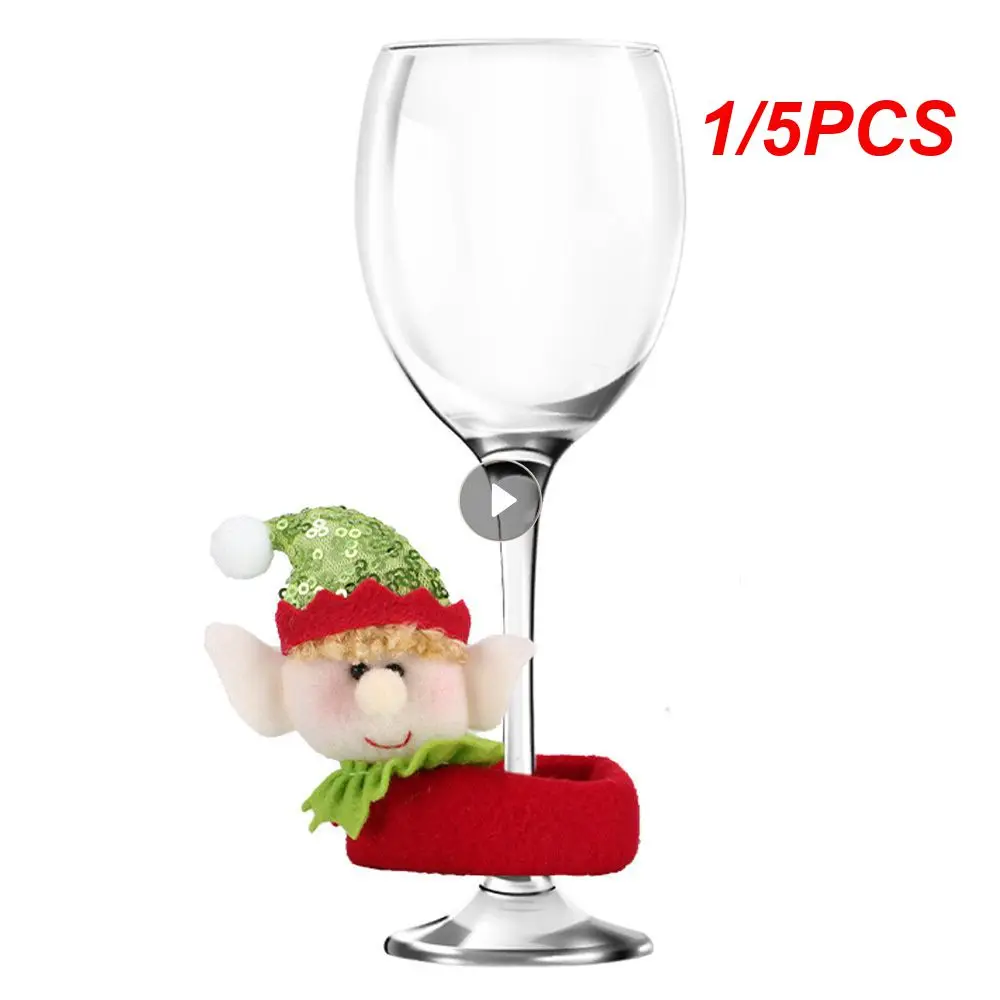 1/5PCS Wine Bottle Cover Festive Practical Charming Best Seller Cloth Need Christmas Decoration Supplies