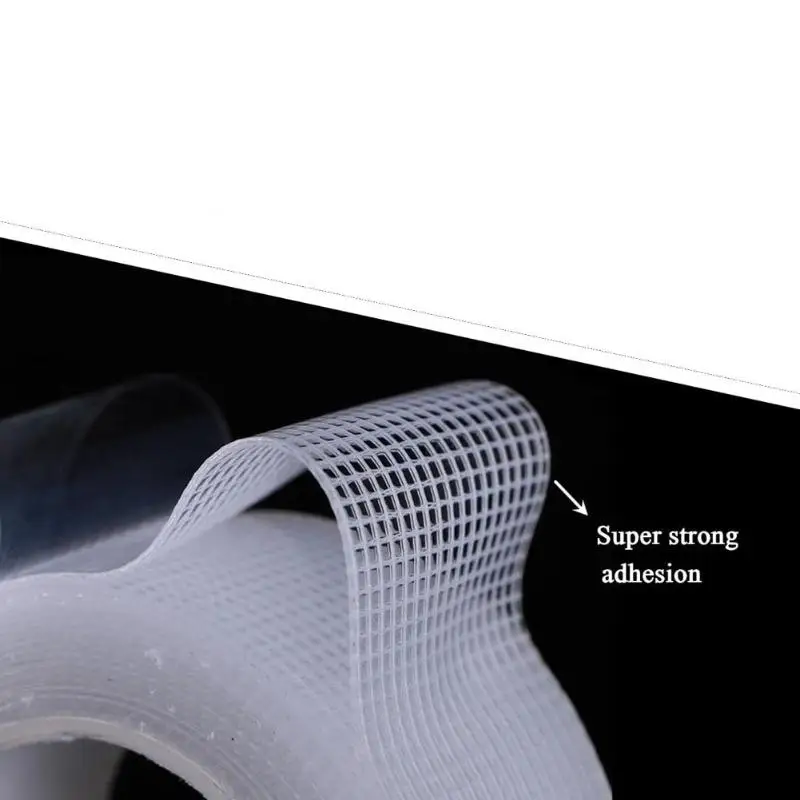 Transparent Super Strong 1m Nano Tape Enhanced Reusable Multi Functional Tape Wall Mount Item Organizer